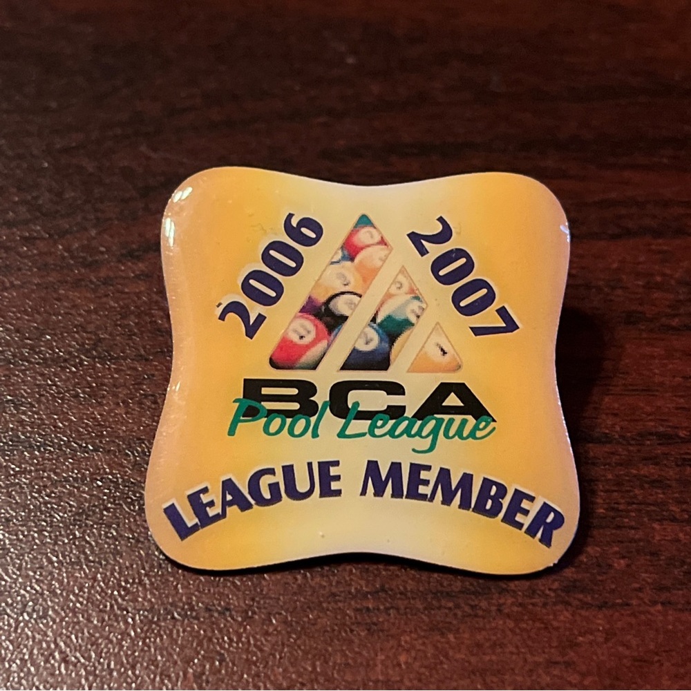 2006-2007 BCA Pool‎ League Member Lapel Hat Pin